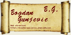 Bogdan Gunjević vizit kartica
